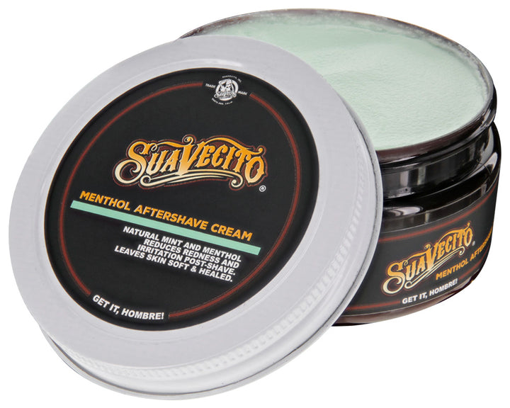 Suavecito Menthol Aftershave Cream 8 oz Model #P006NN, UPC: 859896004056