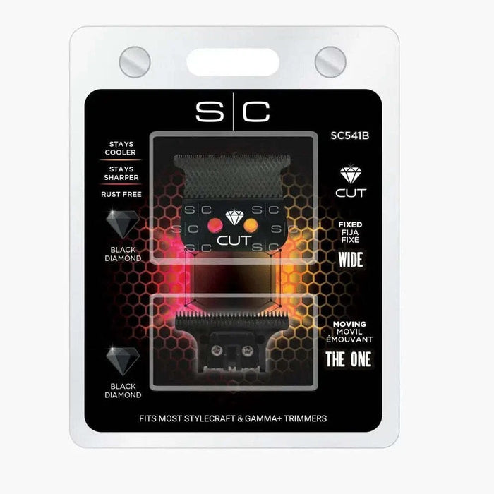 StyleCraft Replacement Diamond Cut Fixed Black Diamond Blade W/Cutter Model #ZZ-SC541B UPC: 810069132488