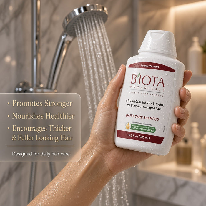 BIOTA Botanicals Advanced Herbal Care Shampoo for Normal & Dry Hair | 10.1 oz