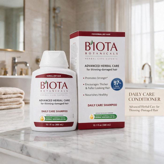BIOTA Botanicals Advanced Herbal Care Shampoo for Normal & Dry Hair | 10.1 oz
