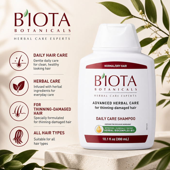 BIOTA Botanicals Advanced Herbal Care Shampoo for Normal & Dry Hair | 10.1 oz