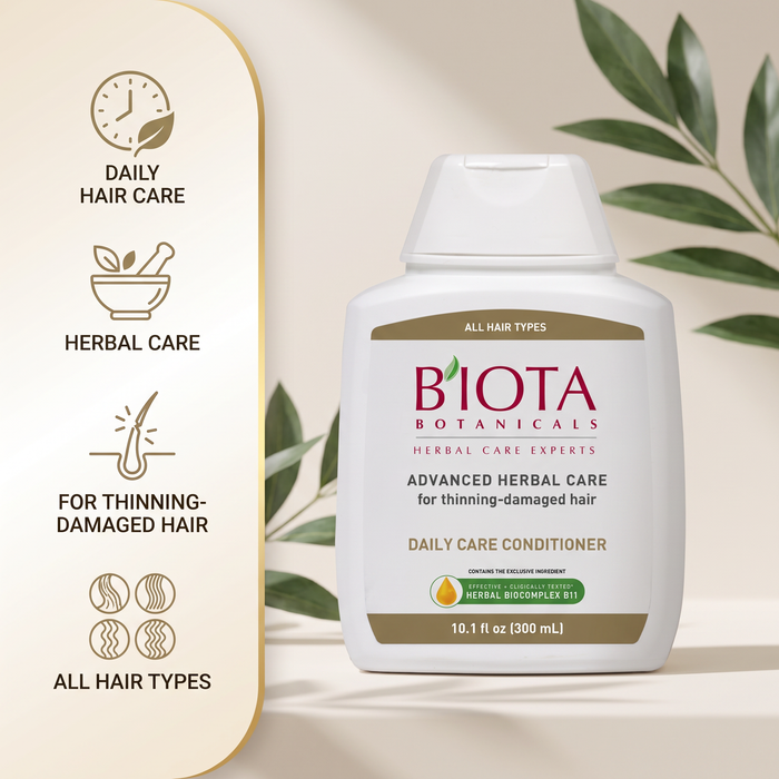 Biota Botanicals Advanced Herbal Care Conditioner Pack of 2 10.1 fl oz botanical daily conditioner for thinning dry weak and damaged hair