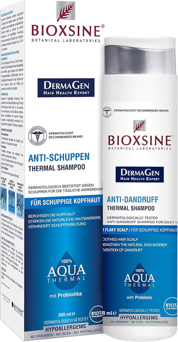Bioxsine Dermagen Anti Dandruff Thermal Shampoo 300mL with Zinc Pyrithione for daily scalp care and visible dandruff control