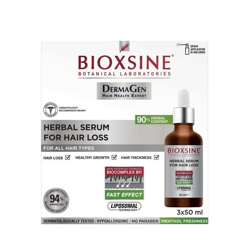 Bioxsine Dermagen Anti Hair Loss Serum with BioComplex B11 50mL Leave-In Scalp Treatment for Thinning Hair