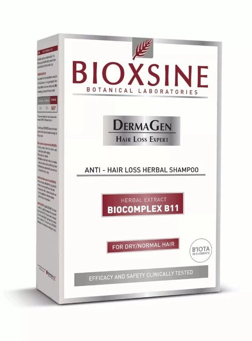 Bioxsine Dermagen Anti Hair Loss Shampoo 300mL for dry and normal hair with BioComplex B11
