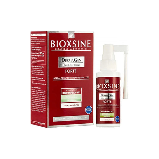 Bioxsine Dermagen Forte Hair Spray Serum 60mL leave-in scalp treatment for hair thinning and daily scalp care