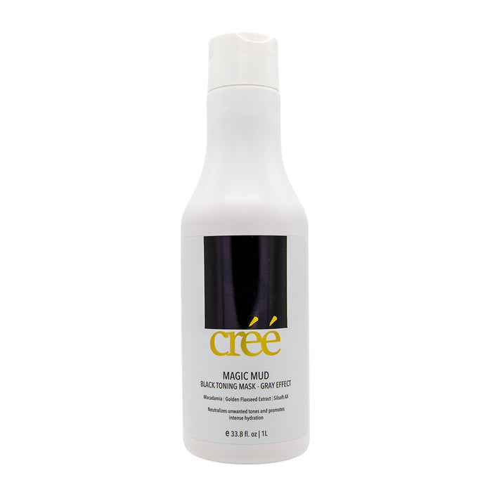 Cree Magic Mud - Black Toning Mask - Gray Effect 1 ltr / 33.8 fl. oz. Model #YV-CR-125-BLACK, UPC: 7908048721426