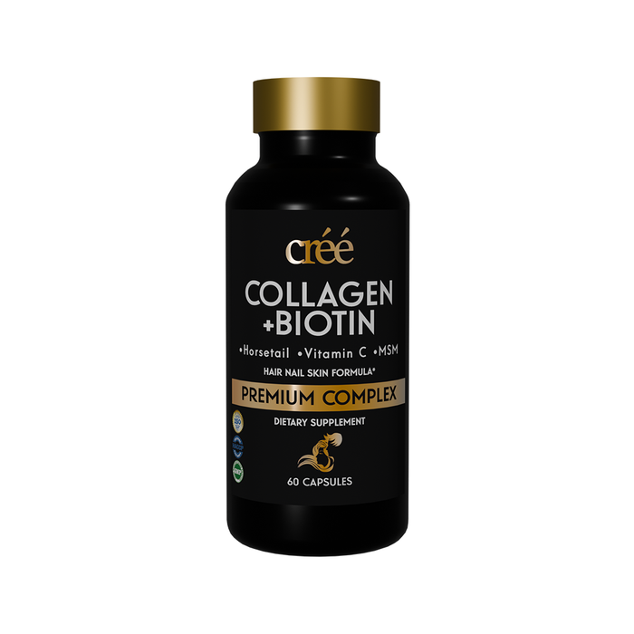 Cree Collagen+Biotin Vitamin 60 Capsules Model #YV-AJ-VIT01, UPC: 707033775102