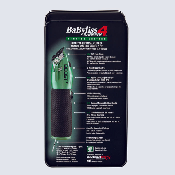 BABYLISS PRO Influencer Collection Boost+ Clipper (Green) Model #BB-FX870GI, UPC: 074108453754