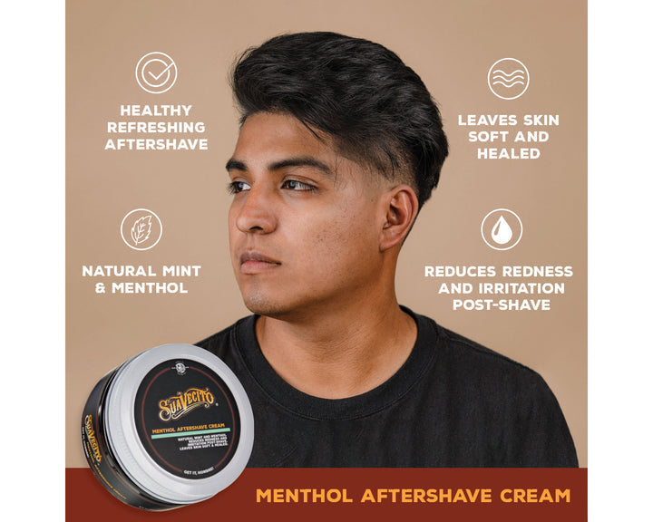 Suavecito Menthol Aftershave Cream 8 oz Model #P006NN, UPC: 859896004056