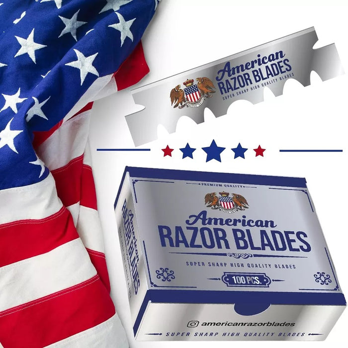 The Shave Factory American Razor Blades - Single Edge Razor Blades - Pack of 2 Model #TSF-ARBSPK2, UPC: 840302417553