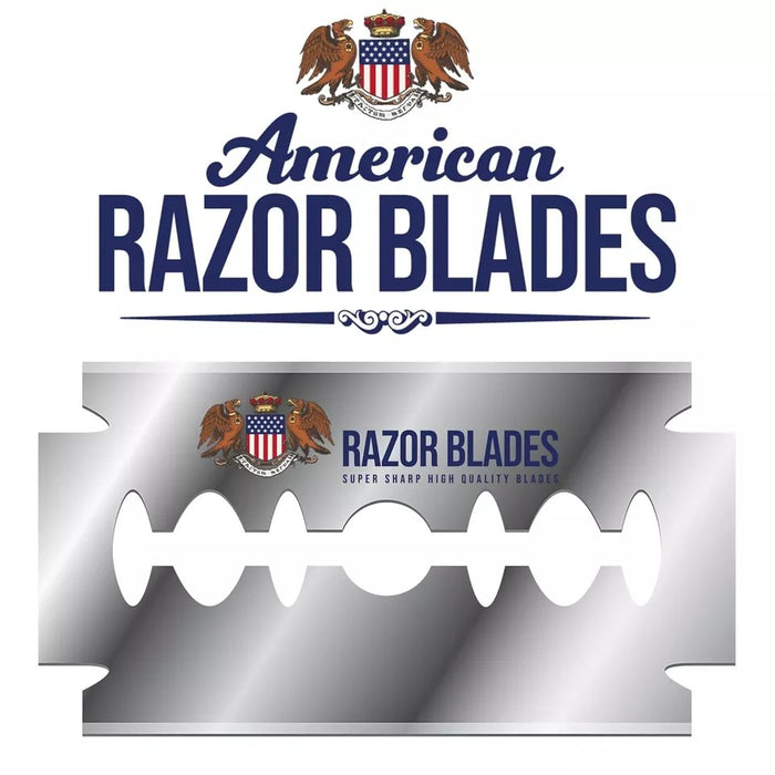 The Shave Factory American Razor Blades - Double Edge Razor Blade (100 pcs) Model #TSF-ARBD100 UPC: 8906175850155