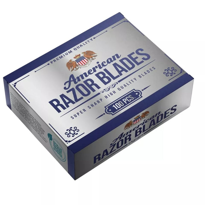 The Shave Factory American Razor Blades - Double Edge Razor Blade (100 pcs) Model #TSF-ARBD100 UPC: 8906175850155