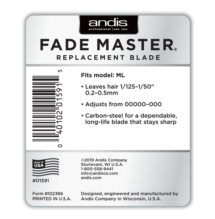 Andis Fade Master Replacement Blade Model #AN-01591, UPC: 040102015915