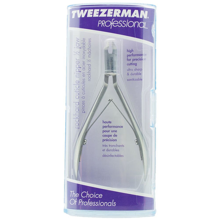 TWEEZERMAN Rockhard Cuticle Nipper 1/2 Jaw Model #ZW-3196-P, UPC: 038097319613