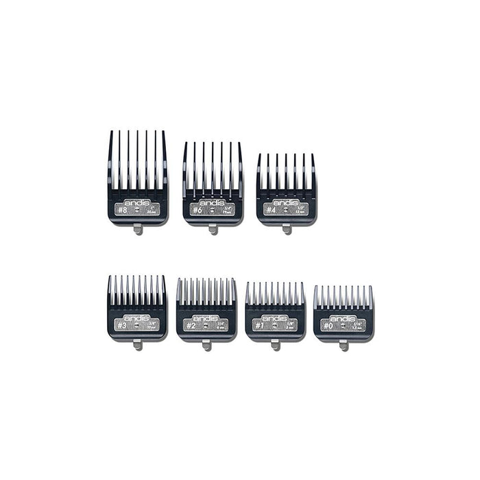 ANDIS Master Premium Metal Clip Comb, 7 piece Model #AN-33645, UPC: 040102336454