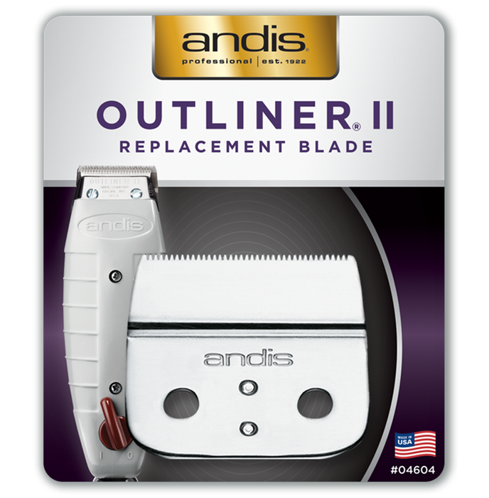 ANDIS Outliner II Razor Square Blade Set Very Close Cutting - .1 mm Model #AN-04604, UPC: 040102046049