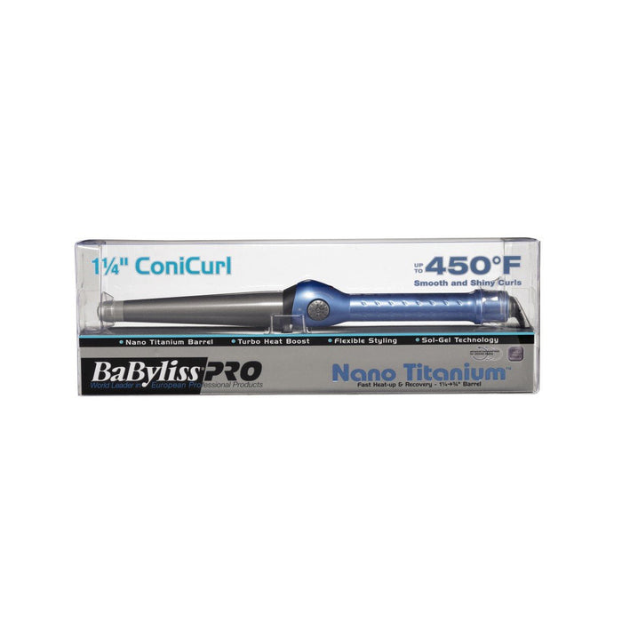 BABYLISS PRO Nano Titanium 1¼" ¾" ConiCurl Iron Model #BB-BABNT125TBN, UPC: 074108249388