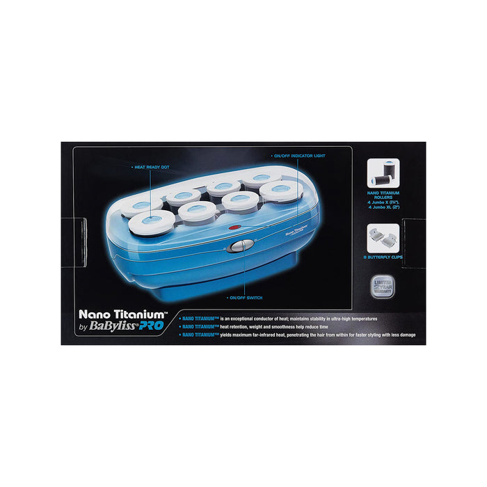 BABYLISS PRO Nano Titanium Professional 8 Jumbo Plus Roller Hairsetter Model #BABNTHS8, UPC: 074108256904
