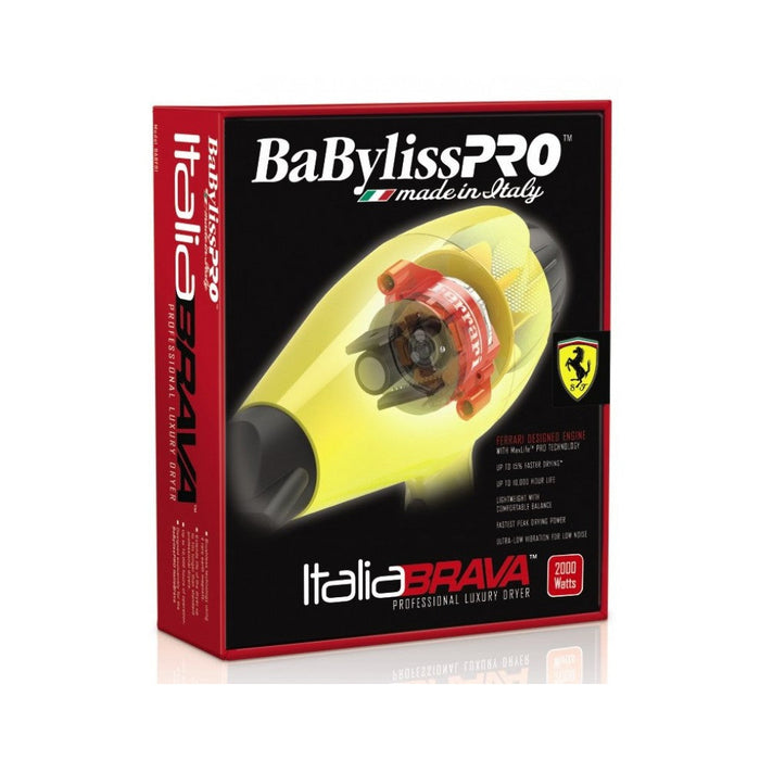 BABYLISS PRO ItaliaBrava Dryer with Ferrari-Designed Engine (YELLOW) Model #BB-BFB1, UPC: 074108346582