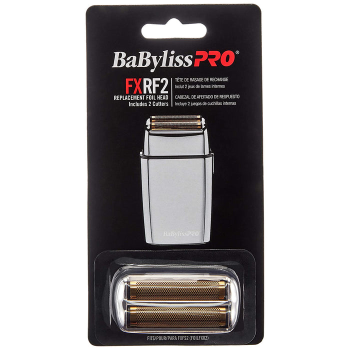 BABYLISS PRO Replacement Foil Shaver Head with 2 Cutters for FXFS2 SILVER Model #BB-FXRF2, UPC: 074108391728