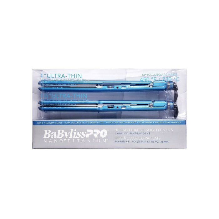 BaByliss Pro Nano Titanium Straightening Iron Combo - Ultra Thin 1" & 1-1/2" Model #BB-BNTPP33UC, UPC: 074108408259