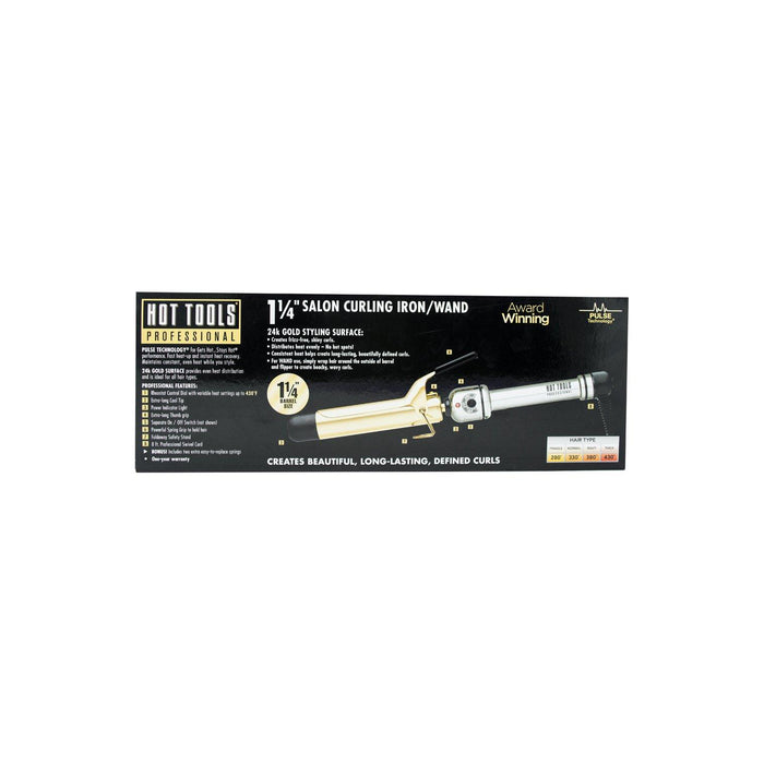 HOT TOOLS 24K Gold Precious Metals Silver 1¼" Salon Curling Iron/Wand Model #HO-HT1110AS, UPC: 078729004104