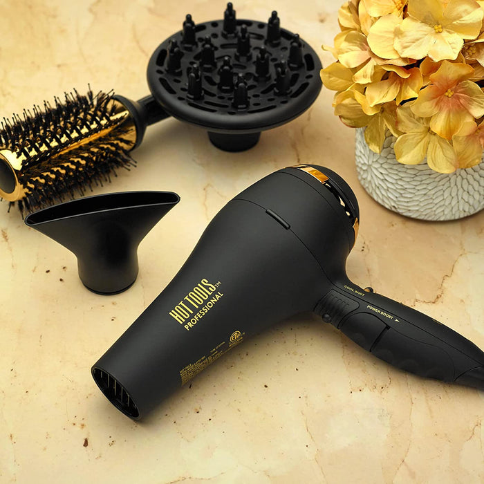 HOT TOOLS Black Gold Turbo Ionic Salon Dryer Model #HO-HT7017BG, UPC: 078729170175