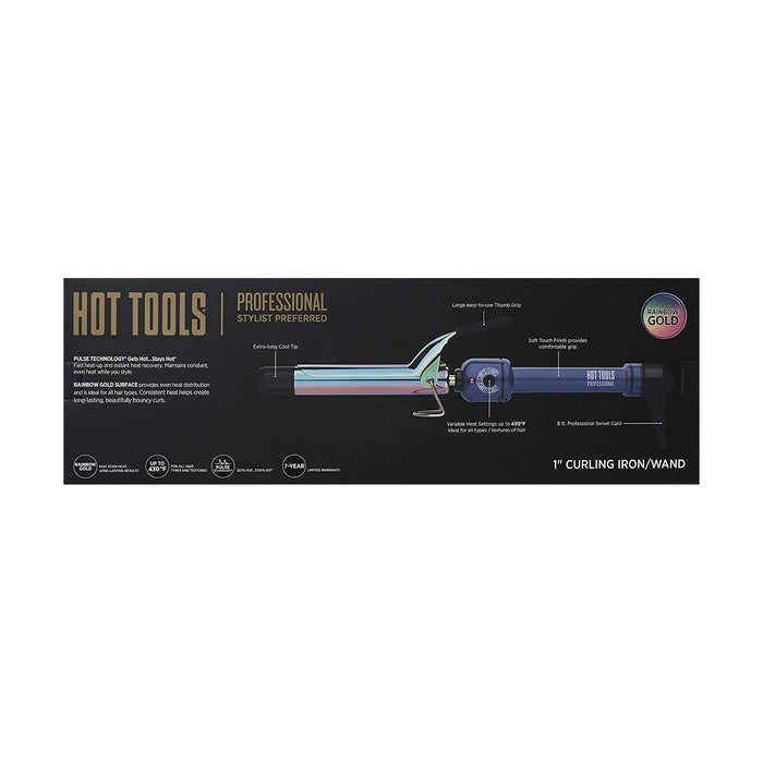 HOT TOOLS 1" Curling Iron Rainbow Model #HO-HT1181RB, UPC: 078729211816