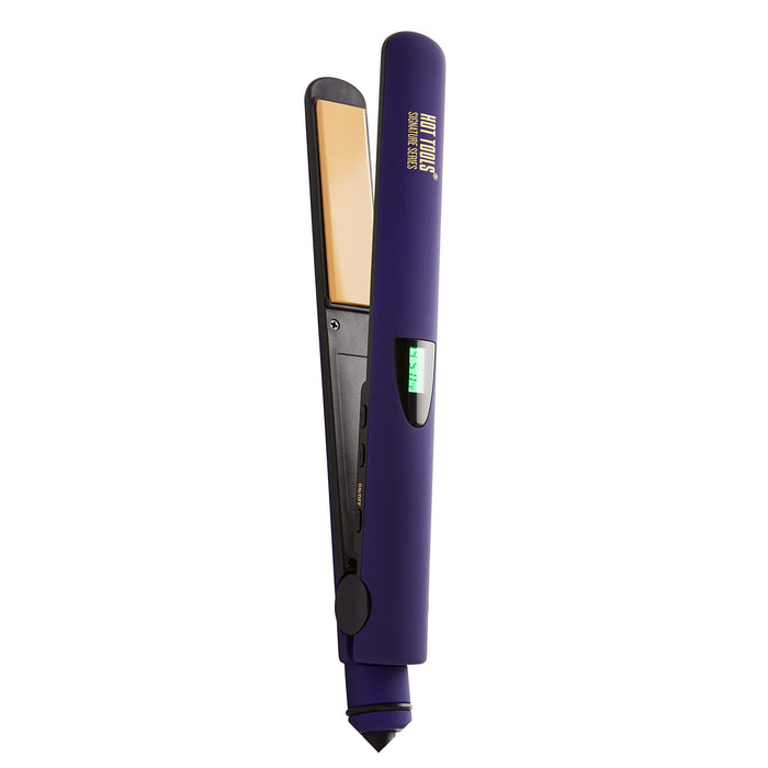 Hot Tools Pro Signature 1-1/2 Ceramic Digital Hair Flat Iron, Purple 