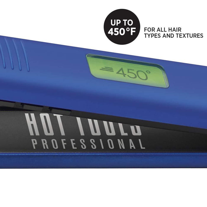 HOT TOOLS Radiant Blue 1" Digital Salon Flat Iron-Titanium Model #HO-HT7112BL, UPC: 078729471128