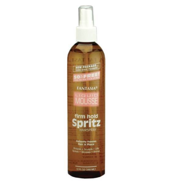 FANTASIA Liquid Mousse Firm Hold Spritz Hair Spray, 12 Oz (Pink) Model #FN-501200, UPC: 011313012000