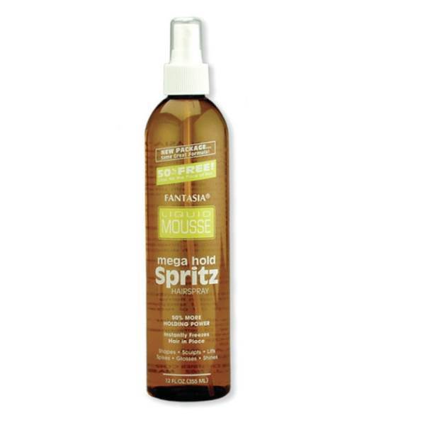 FANTASIA Liquid Mousse Mega Hold Spritz Hair Spray, 12 Oz (Yellow) Model #FN-501270, UPC: 011313012703