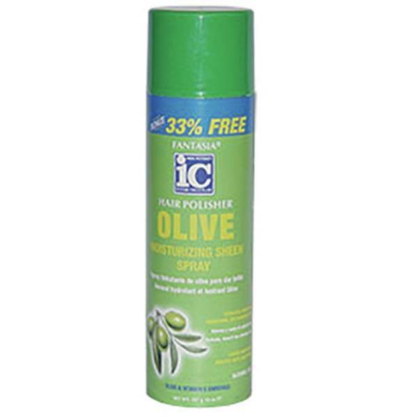 FANTASIA Ic Hair Polisher Olive Moisturizing Sheen Spray, 14 Oz Model #FN-333030, UPC: 011313030301