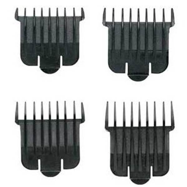 ANDIS Snap-on Blade Attachment Combs, 4-Combs, Sizes 1/16", 1/8", 1/4", 3/8", fits T-Blade only Model #AN-23575, UPC: 040102235757