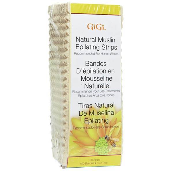 GIGI Small Natural Muslin Strips-100 Pack Model #GG-600, UPC: 073930060000