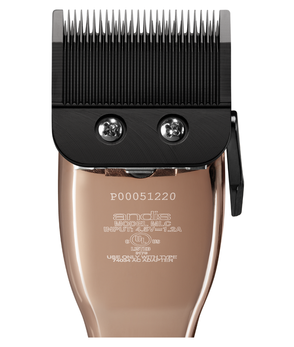ANDIS Master Cordless LIMITED Edition COPPER Clipper w/2 BLADES 110-220 Volts Model #AN-12550, UPC: 040102125508