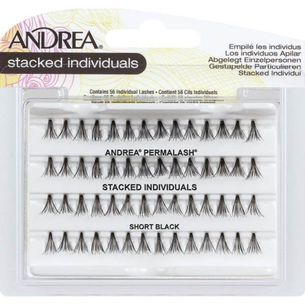ANDREA Knot Free Stacked Individuals Short Black Model #AA-69475, UPC: 078462694754