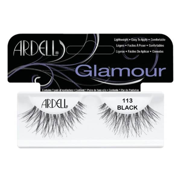 ARDELL Glamour Lashes 113 Black Model #AD-61310, UPC: 074764613103
