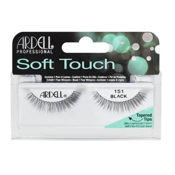 ARDELL Professional Soft Touch Lashes w/Tapered Tips Black 151 Model #AD-61604, UPC: 074764616043