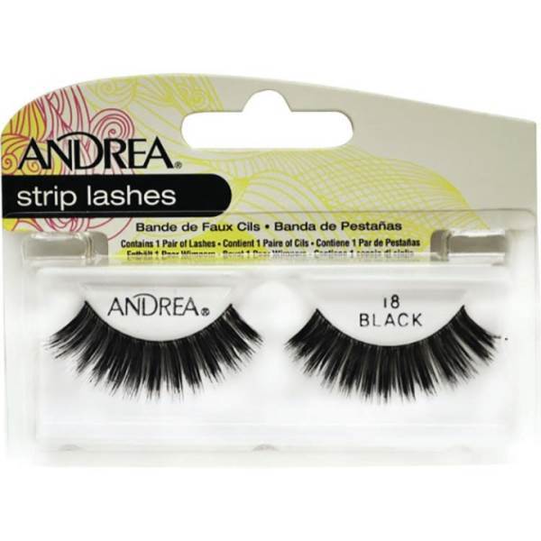 ANDREA Andrea's Strip Lashes Fashion Eye Lash Style 18 Black Model #AA-61927, UPC: 078462619276