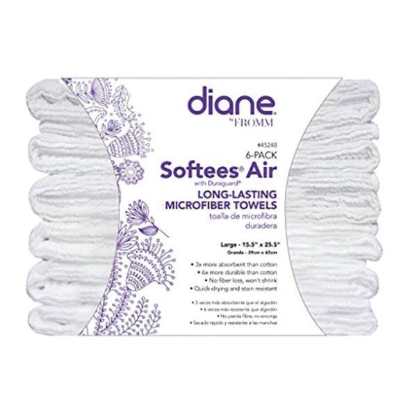 DIANE Softees Air 45248 Towel White 6 Pack Model #DI-45248, UPC: 023508450481