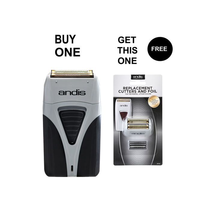 ANDIS Profoil Plus Lithium Titanium Foil Shaver with Foil Replacement & Cutter Model #AN-17200, UPC: 040102172007