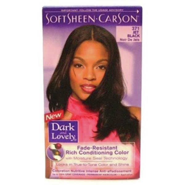 SOFT SHEEN CARSON Dark and Lovely Fade-Resistant Rich Conditioning Color, Jet Black Model #SO-O0170102, UPC: 072790003714