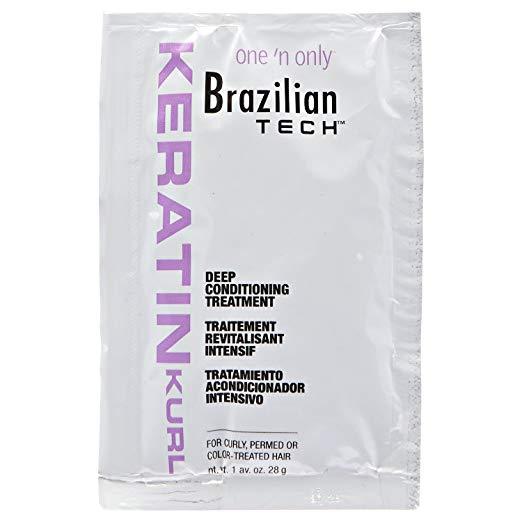 ONE 'N ONLY Brazilian Tech Keratin Kurl Deep Conditioning Treatment 1 Oz in Displ Model #ON-BTKKT1PKT, UPC: 074108283283