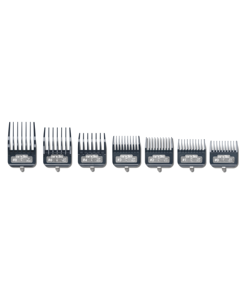ANDIS Master Premium Metal Clip Comb, 7 piece Model #AN-33645, UPC: 040102336454