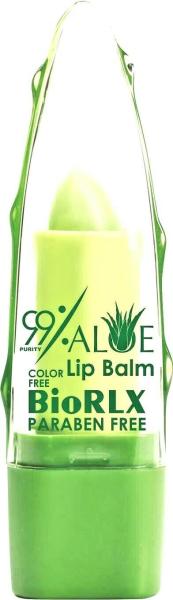 BIORLX %99 Aloe Vera Lip Balm Color Free Model #ZD-BIORLX5, UPC: 703558833419