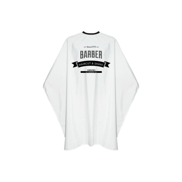 MARMARA BARBER Cape - Barber White Model #YJ-CAPE-BARBERWHT, UPC: 8691541000820