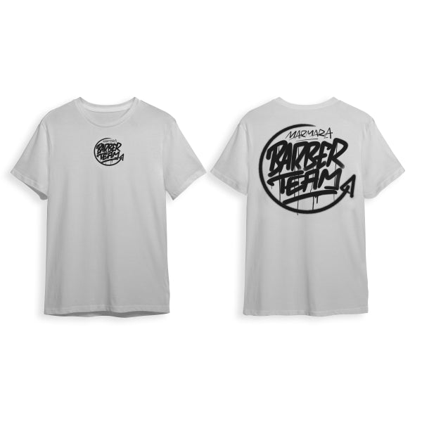 MARMARA BARBER T-Shirt Team White Large Model #BTS-TEA-WHT--LAR, UPC: 8691541005474L