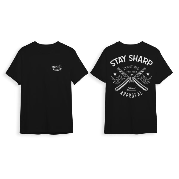MARMARA BARBER T-Shirt Sharp Black Large Model #BTS-SHR-BLK--LAR, UPC: 8691541005429L